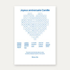 Carte mots mêlés personnalisée