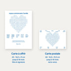 Carte mots mêlés personnalisée